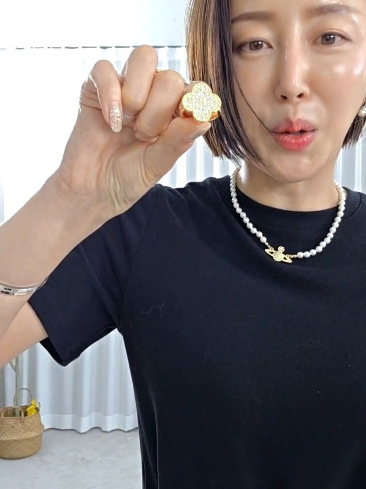 3906-빅클로버큐빅반지 썸네일 2