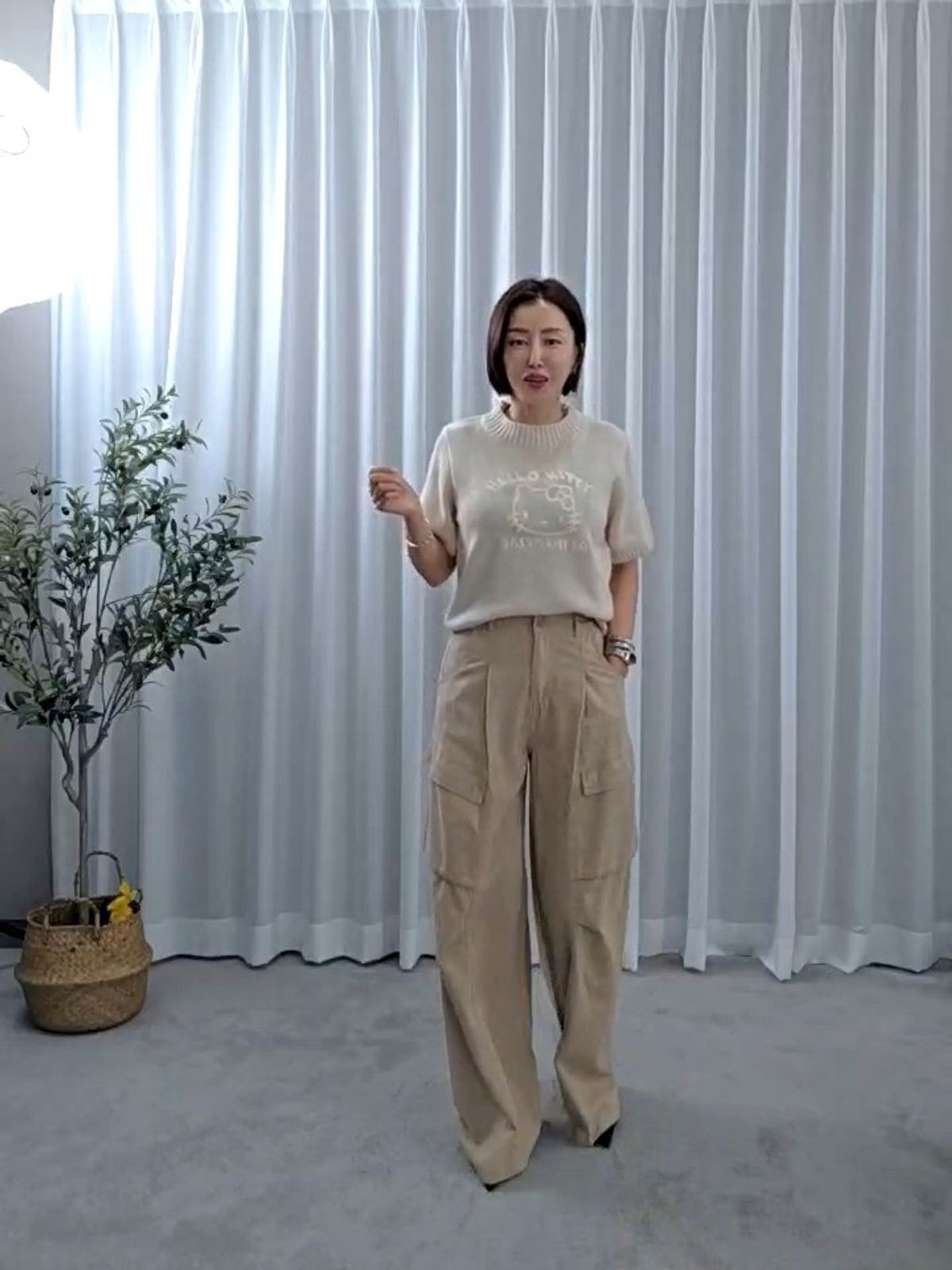 31590-헬로우키티코튼니트