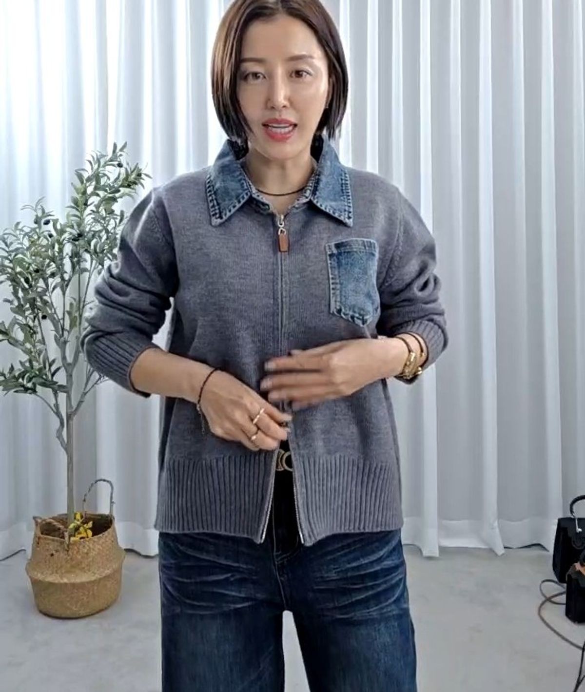 31698-한섬무드데님카라니트 썸네일 3