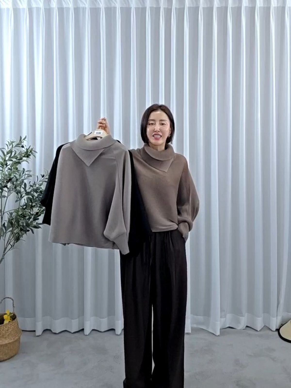 31705-두겹카라가을플리츠블라우스 썸네일 2