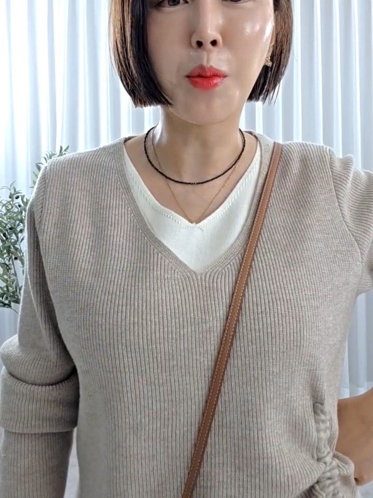 32028-블랙크리스탈비즈목걸이 썸네일 3