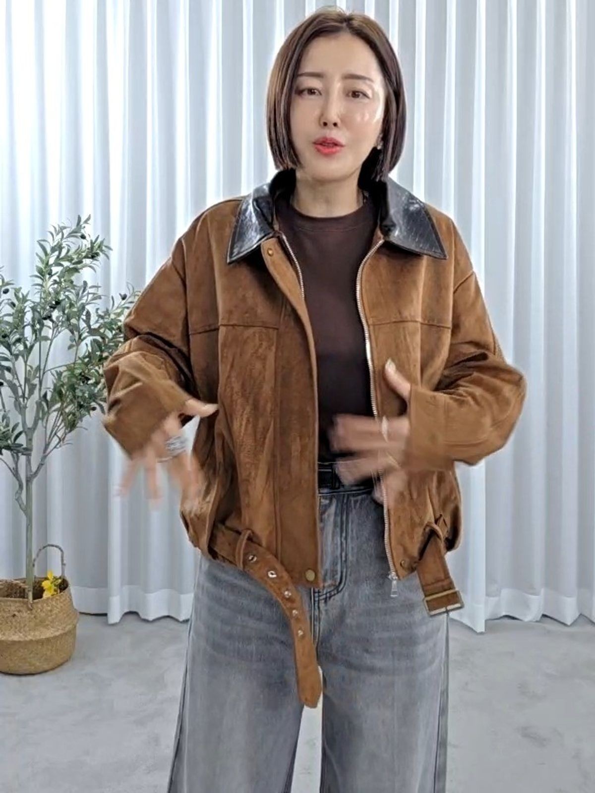 32244-보테맛버클스웨이드자켓